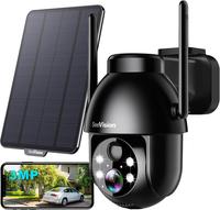 SeeVision Solar Wireless WiFi Security Outdoor Camera For Home with Spotlight, PIR Motion Detection, Color Night Vision, and ...