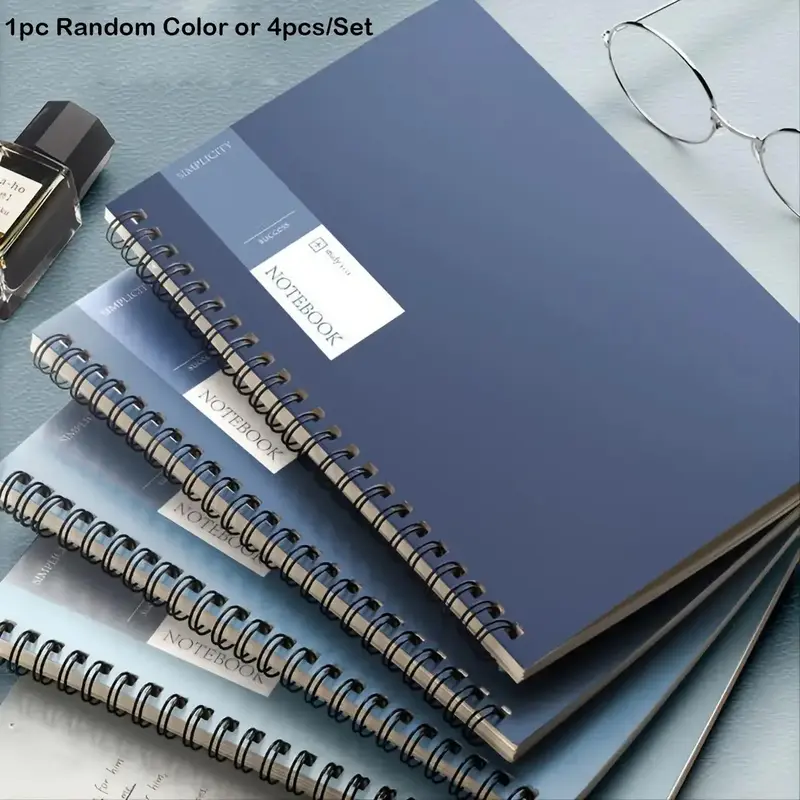 Letter Pattern Coil Notebook, 1 Count /4 Counts A5 Paper Notebook, Notepad, Lined Notebook, Stationery Supplies, Student Wri...