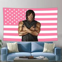 90X150CM 3X5FT Norman Reeduss Flag Daryl Dixo Flag Pink American Flag  The Walking Dead Poster Wall Hanging Tapestry Room Dec...