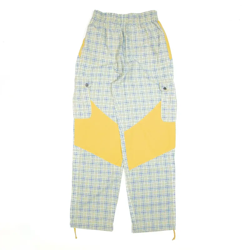 Cargo Blue Relaxed Tapered Check Trousers Womens W23 L29