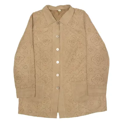 Womens Jacket Brown Faux Suede XL