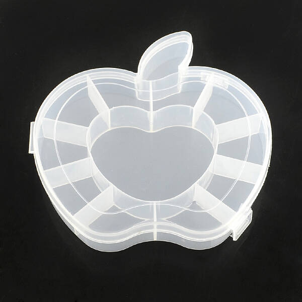 Apple Plastic Bead Storage Containers