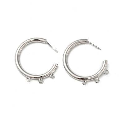 Ring Brass Stud Earring Finding