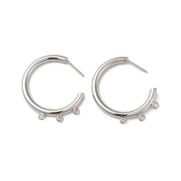 Ring Brass Stud Earring Finding