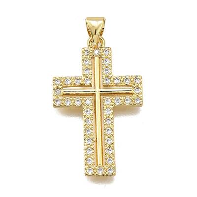 Brass Micro Pave Cubic Zirconia Pendants