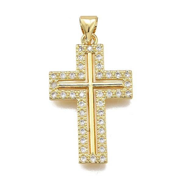 Brass Micro Pave Cubic Zirconia Pendants