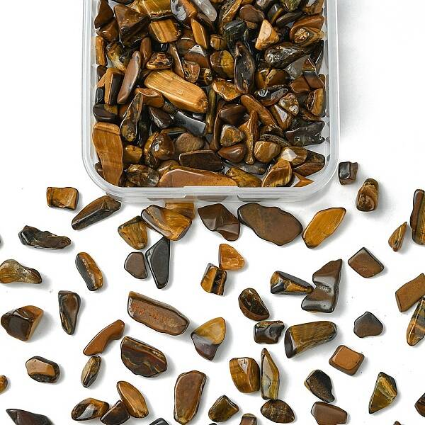 50G Natural Tiger Eye Chip Beads