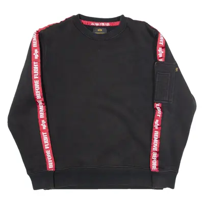 ALPHA INDUSTRIES Mens Sweatshirt Black XS