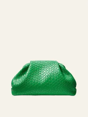 Women's Braid Textured Ruched Design Elegant Clutch,  Fall Freshness Lightweight Pouch Evening Bag for Wedding Date Party Ban...