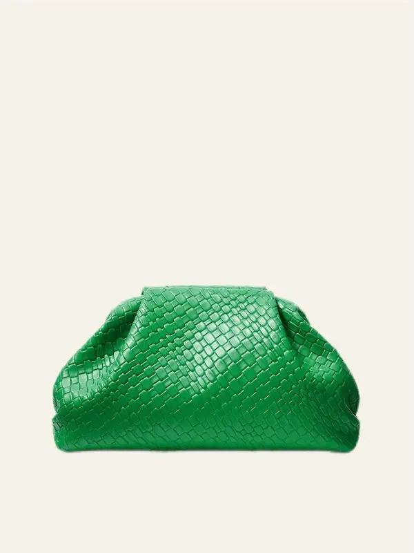 Women's Braid Textured Ruched Design Elegant Clutch,  Fall Freshness Lightweight Pouch Evening Bag for Wedding Date Party Ban...