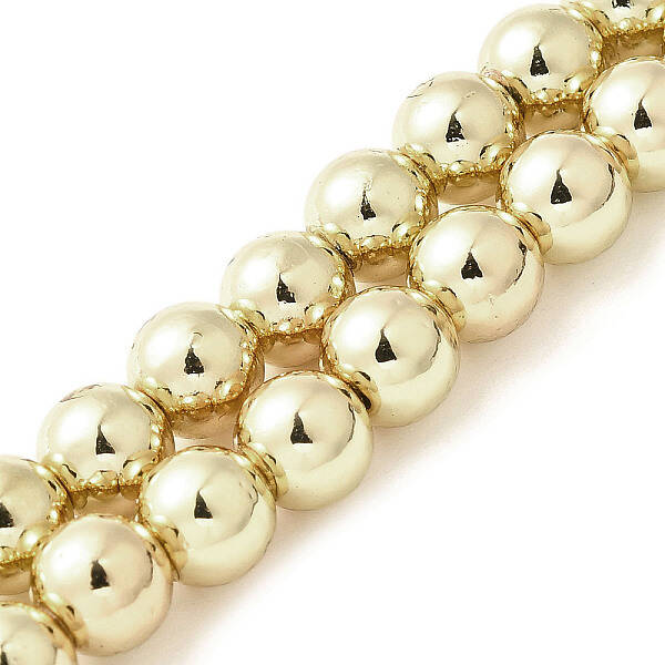 Electroplated Synthetic Magnetic Hematite Beads Strands