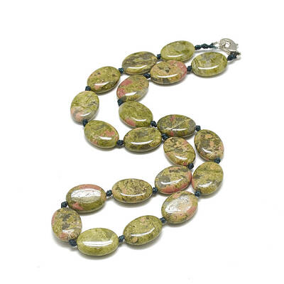 Natural Unakite Beaded Necklaces
