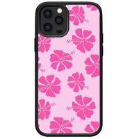 Hot Pink Hibiscus Hawaiian Flower Floral Cute Pattern Phone Case, Decorative Phone Protector Cover Compatible with iPhone