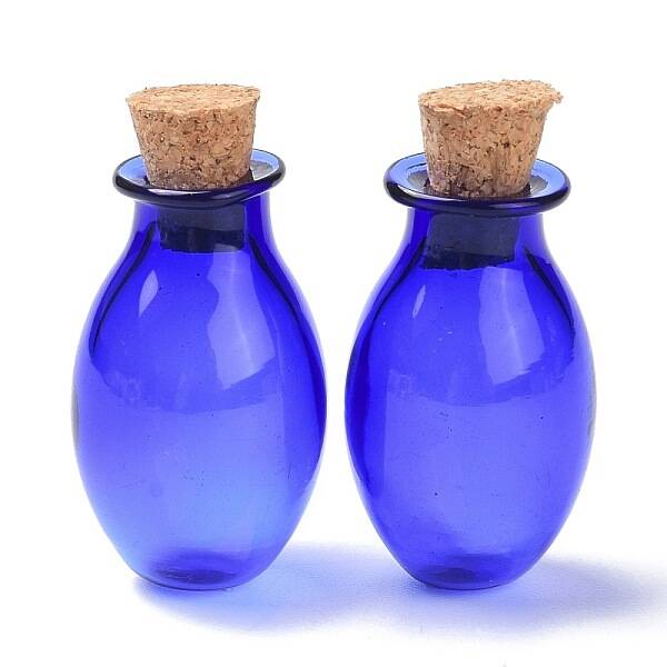Oval Glass Cork Bottles Ornament