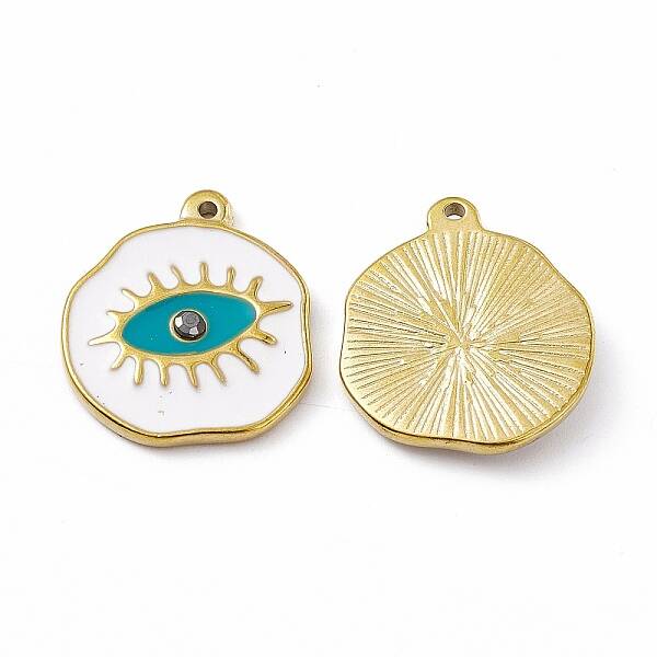 PVD Vacuum Plating 201 Stainless Steel Enamel Pendants