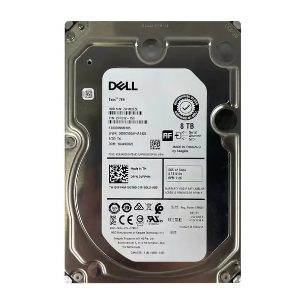 VFP4M Dell 8TB 12Gb/s SAS 7200 3.5-Inch Hard Drive