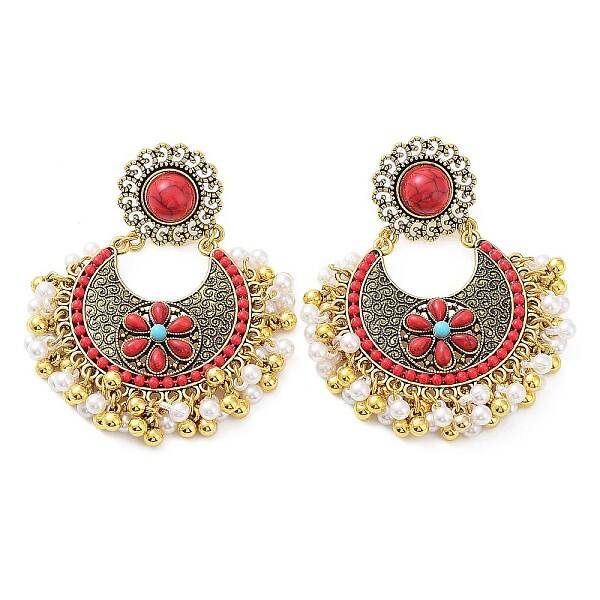 Resin Boho Stud Earrings