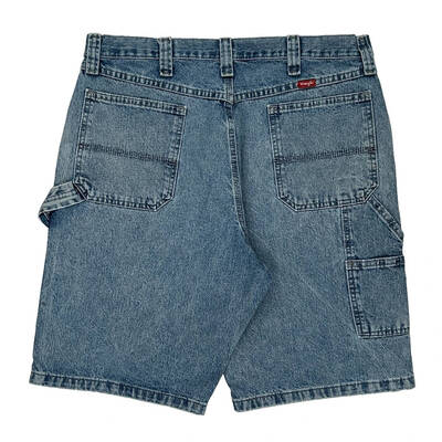 Wrangler Carpenter Shorts - 36W 10L Light Wash Cotton