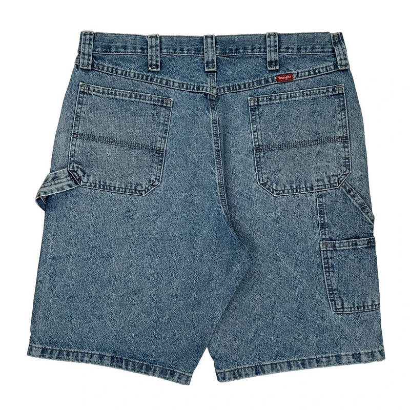 Wrangler Carpenter Shorts - 36W 10L Light Wash Cotton