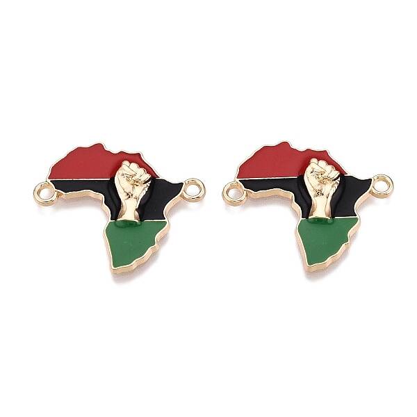 Rack Plating Alloy Colorful Enamel Connector Charms