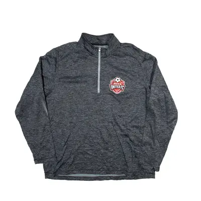ADIDAS 1/4 Zip Soccer USA Sweatshirt Grey High Neck Mens XL