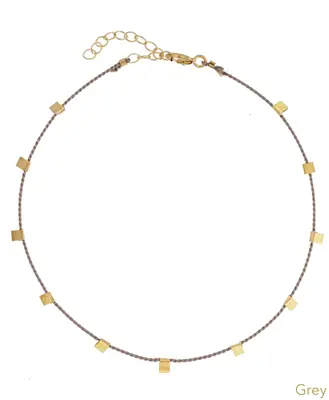 Hilo Anklet | Metal Color: Gold | Color: Grey