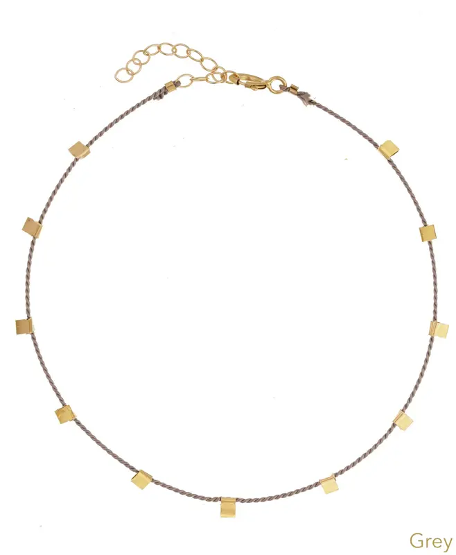 Hilo Anklet | Metal Color: Gold | Color: Grey