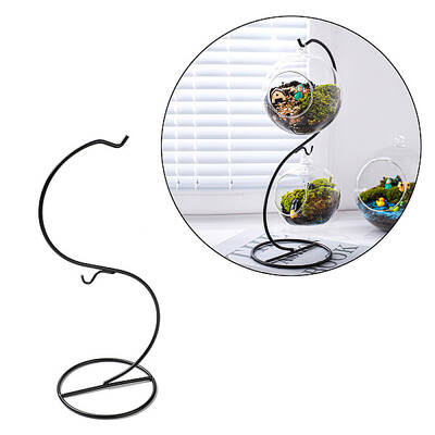 S Shaped Glass Bottle Iron Hanging Rack