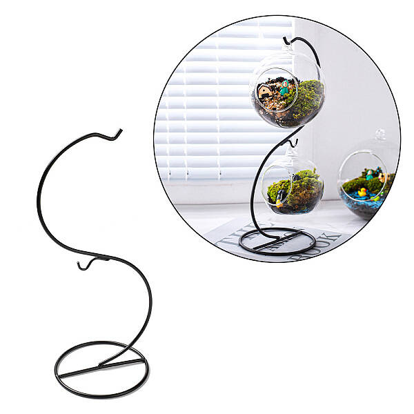 S Shaped Glass Bottle Iron Hanging Rack