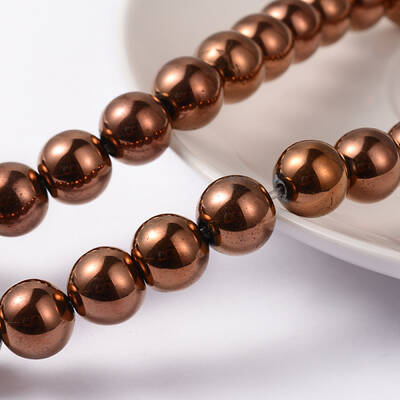 Non-Magnetic Synthetic Hematite Beads Strands