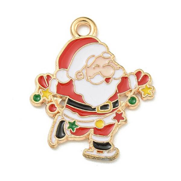 Christmas Theme Alloy Enamel Pendants