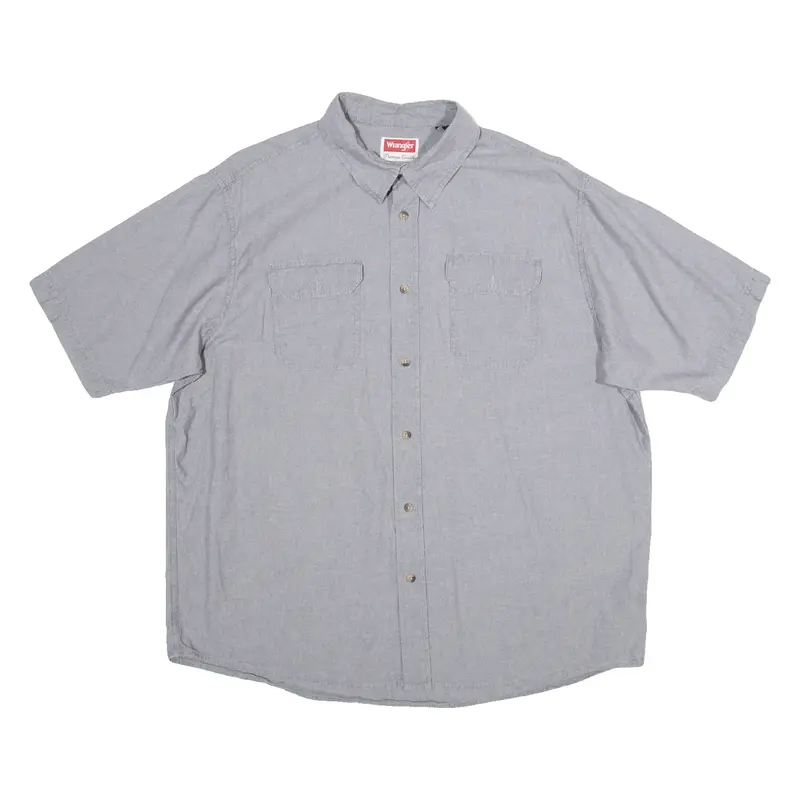 WRANGLER Mens Plain Shirt Grey XL