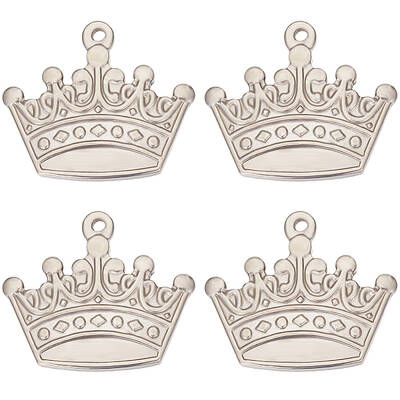 Beebeecraft 1 Box 8Pcs Crown Charms Stainless Steel King Pendants Charms for jewellery Making Earrings Necklace Bracelets DIY...