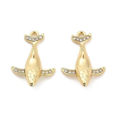 Rack Plating Alloy Pendants with Rhinestone