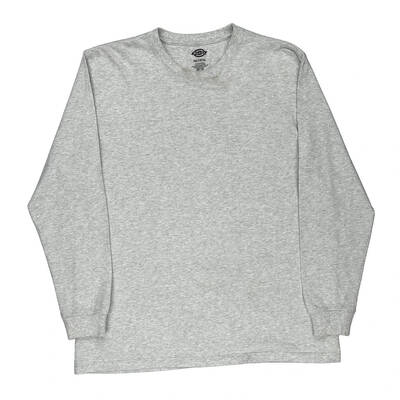 Dickies Tall Long Sleeve T-Shirt - 2XL Grey Cotton Blend
