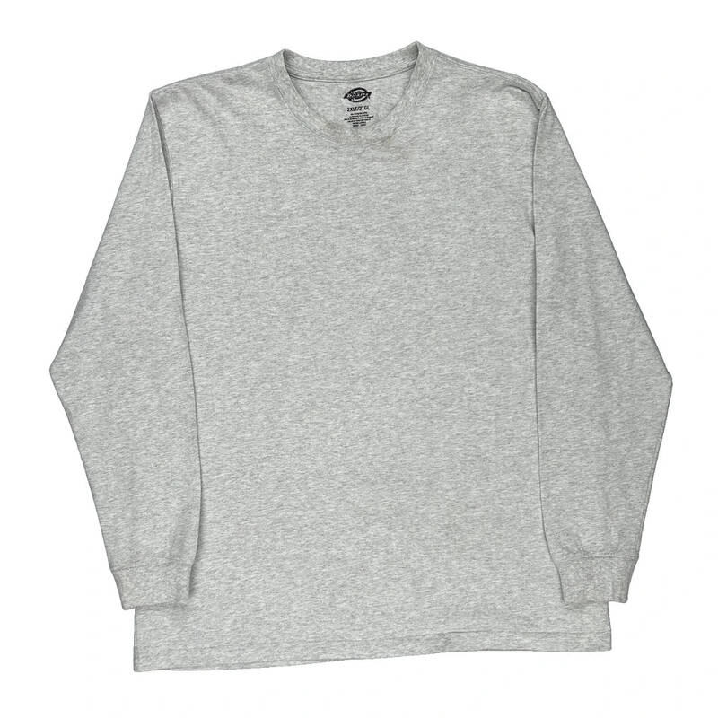 Dickies Tall Long Sleeve T-Shirt - 2XL Grey Cotton Blend