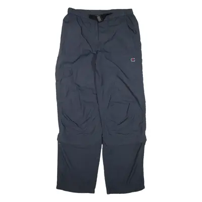 COLONIAL Belted Zip-off Trousers Blue Loose Straight Womens W28 L30