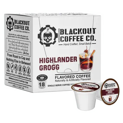 Highlander Grogg Flavored Coffee Pods 18CT - Gift for Coffee Lover