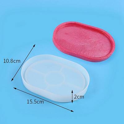 Oval DIY Food Grade Silicone Coaster Molds