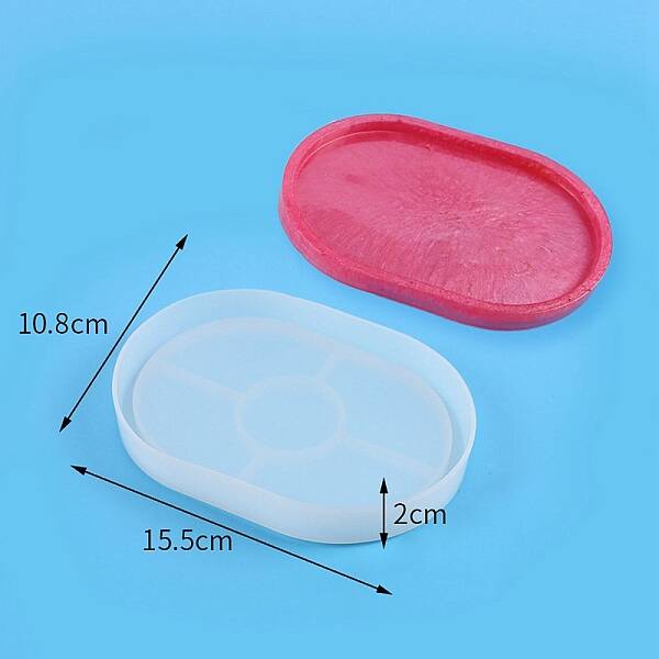 Oval DIY Food Grade Silicone Coaster Molds