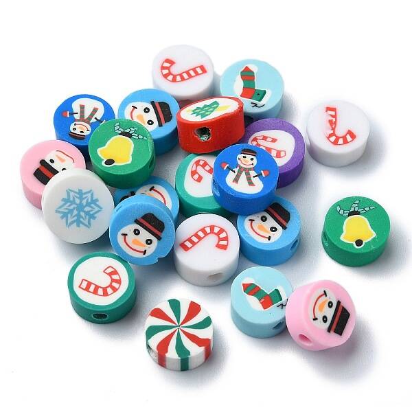 Christmas Theme Handmade Polymer Clay Beads