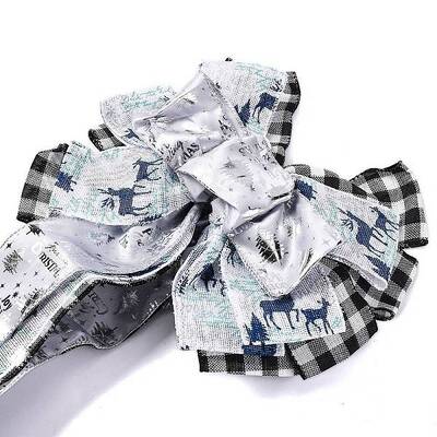 Christmas Linen Big Bowknot Pendant Decorations