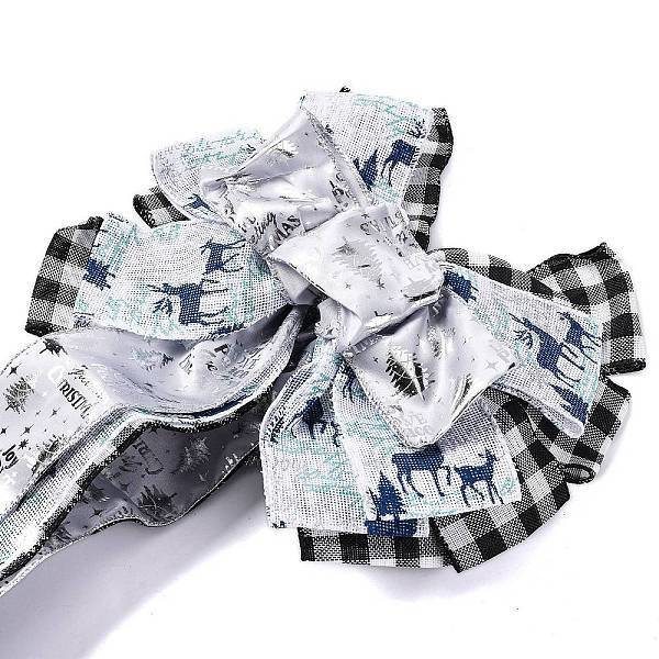 Christmas Linen Big Bowknot Pendant Decorations