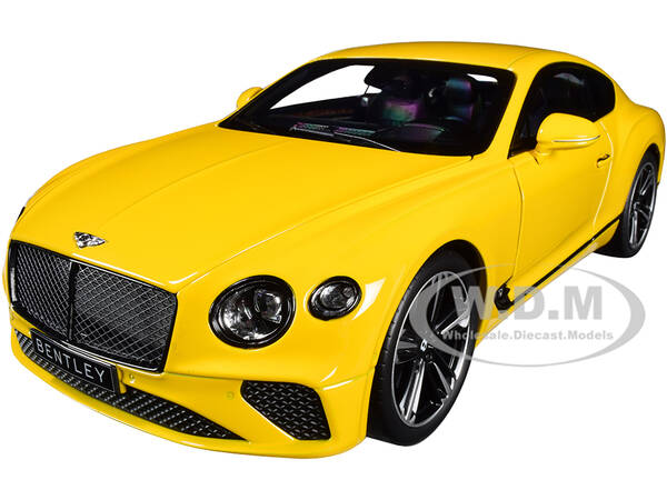 2018 Bentley Continental GT Monaco Yellow 1/18 Diecast Model Car by Norev