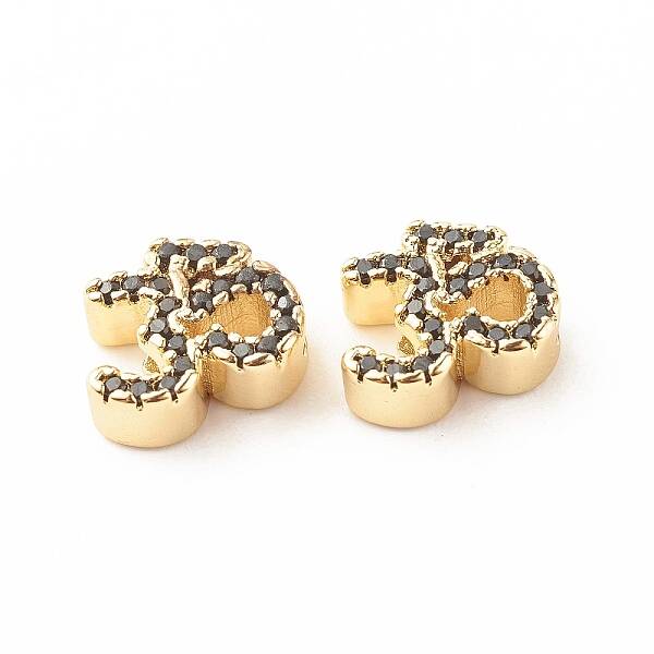 Rack Plating Brass Cubic Zirconia Beads