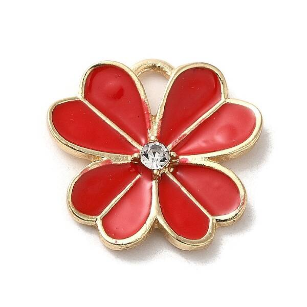 Flower Alloy Enamel Pendants