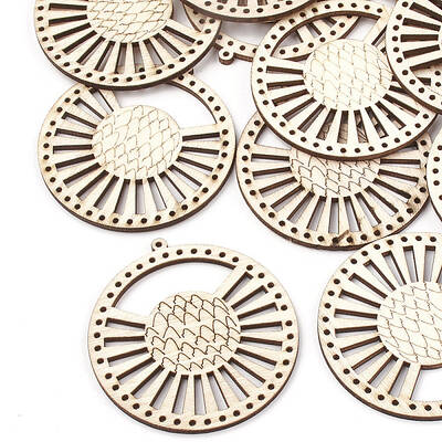 Undyed Wood Chandelier Component Links