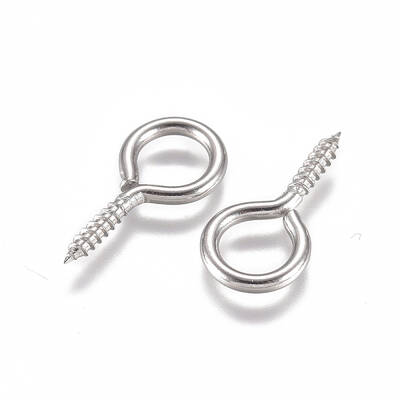 Tarnish Resistant 304 Stainless Steel Screw Eye Pin Peg Bails