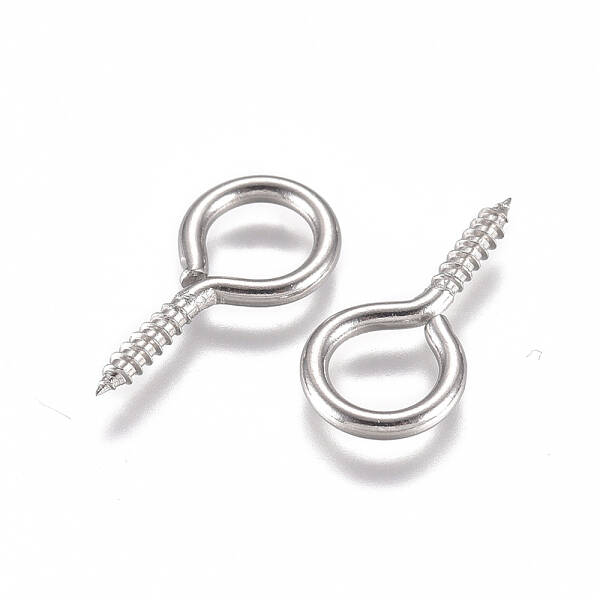 Tarnish Resistant 304 Stainless Steel Screw Eye Pin Peg Bails