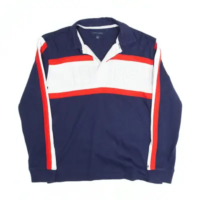 TOMMY HILFIGER 1985 Navy Blue Long Sleeve Polo Shirt Boys L
